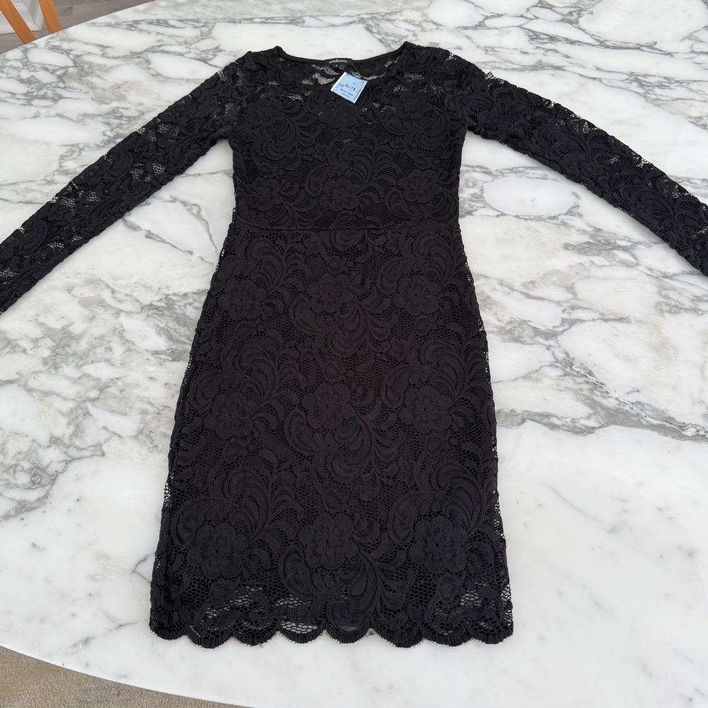 Ambiance Black Lace‎ Midi dress, size Small